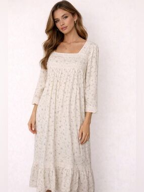 The 1 For U Floral Cottagecore Midi Dress Size M